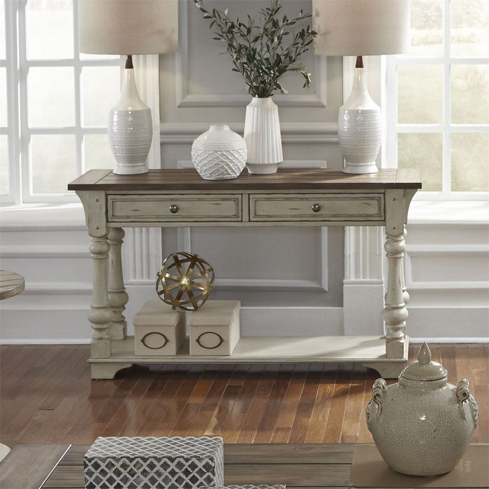 Liberty Morgan Creek Sofa Table in Antique White