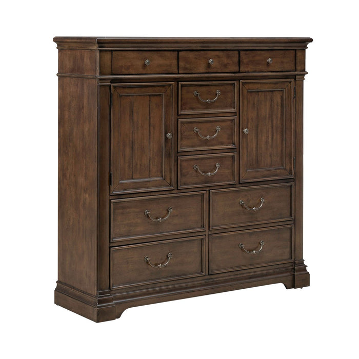 Arden Road 2 Door 10 Drawer Chest in Satin Cherry