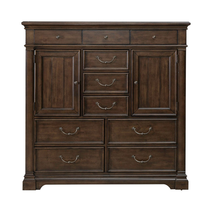 Arden Road 2 Door 10 Drawer Chest in Satin Cherry