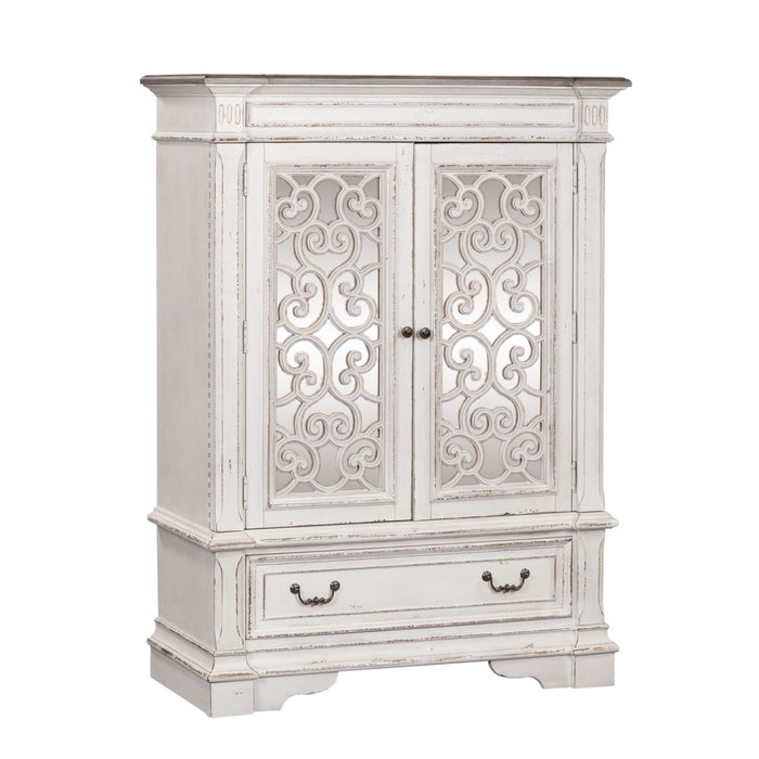 Abbey Park Mirrored Door Chest in Antique White image