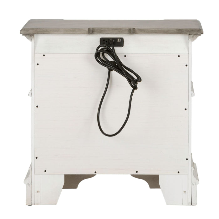 Abbey Park Drawer Nightstand in Antique White