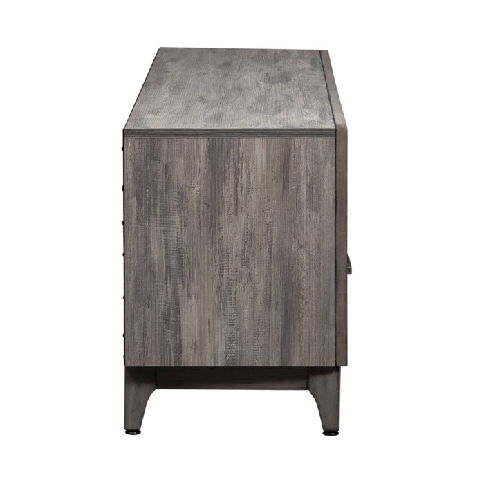Mercury 76 Inch TV Console in Driftwood Gray