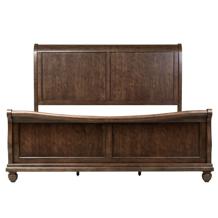 Rustic Traditions Queen Sleigh Bed, Dresser & Mirror