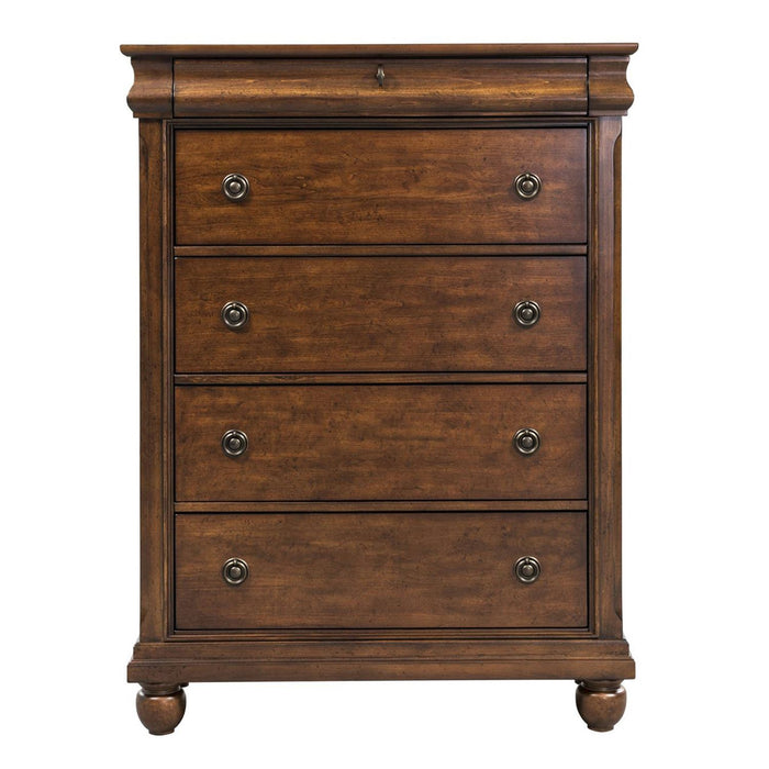 Rustic Traditions 5 Drawer Chest in Rustic Cherry