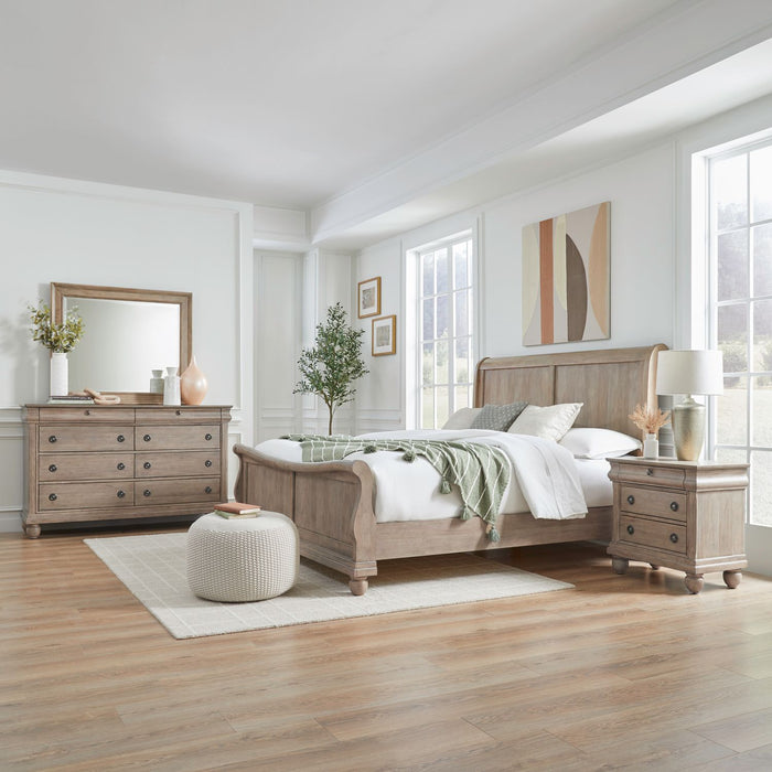 Rustic Traditions Queen Sleigh Bed, Dresser & Mirror, Night Stand image
