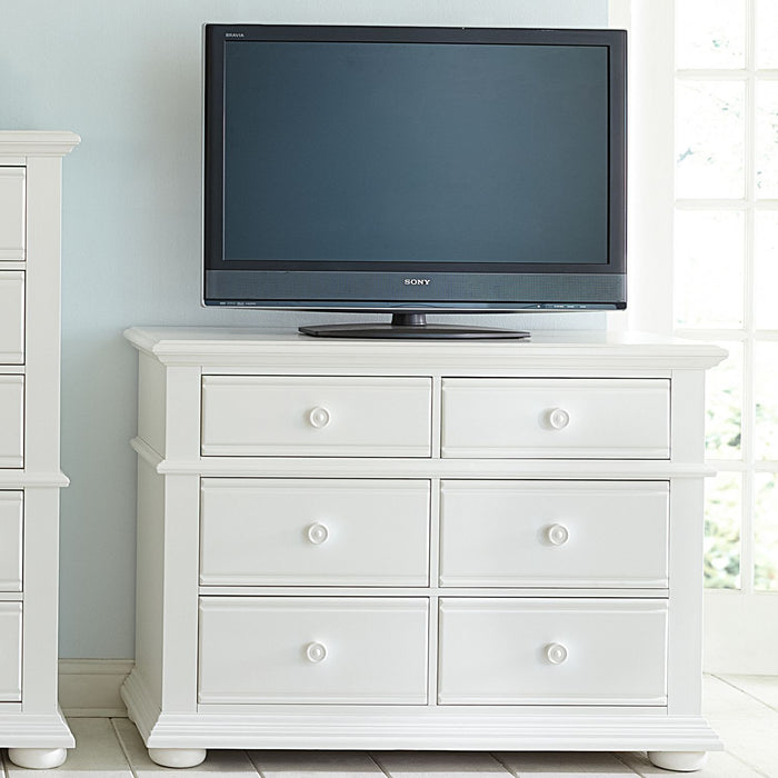 Summer House Media Chest in Oyster White image