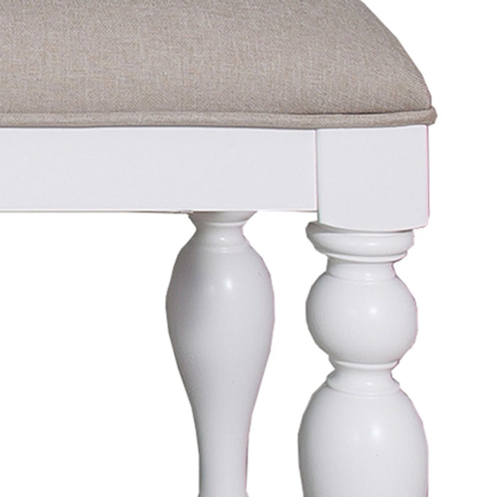 Summer House Bench in Oyster White