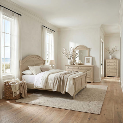 Summer House King Panel Bed, Dresser & Mirror, Chest image