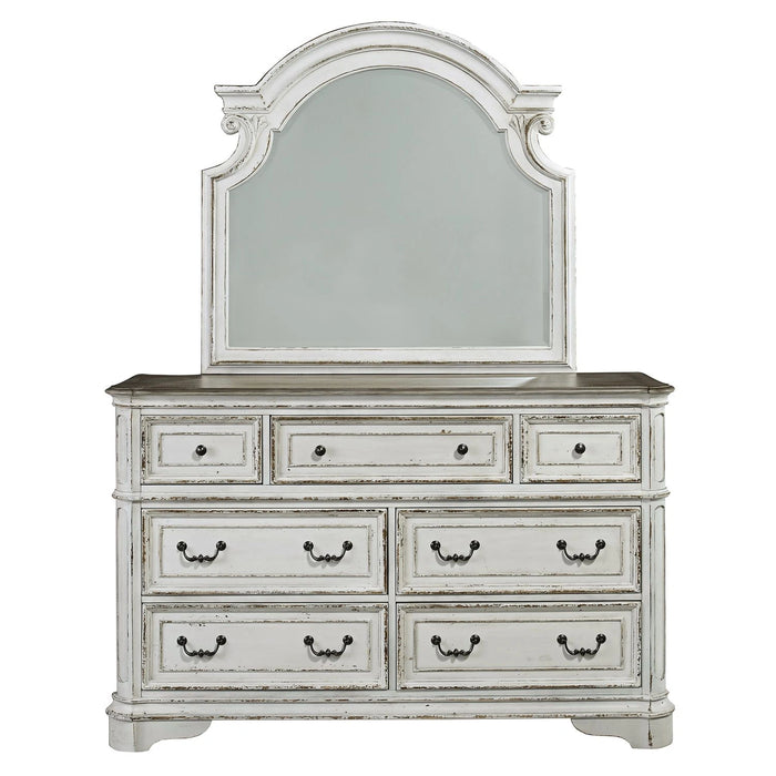 Magnolia Manor King California Panel Bed, Dresser & Mirror image