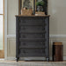 Americana Farmhouse 5 Drawer Chest in Black image