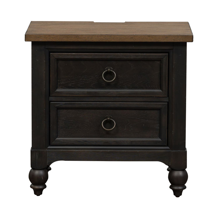 Americana Farmhouse 2 Drawer Nightstand in Black
