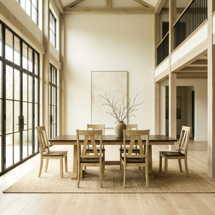 Lindsey Farm 7 Piece Trestle Table Set image