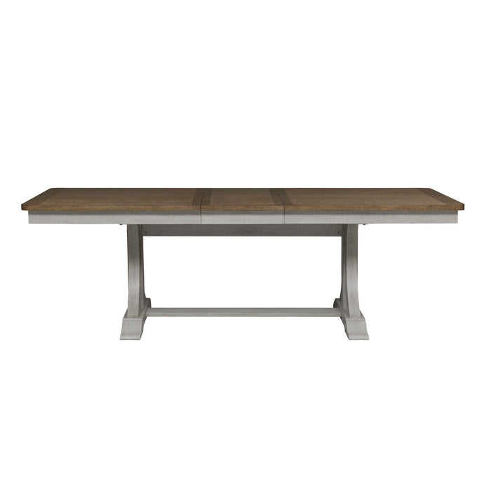 Farmhouse Reimagined Opt 6 Piece Trestle Table Set