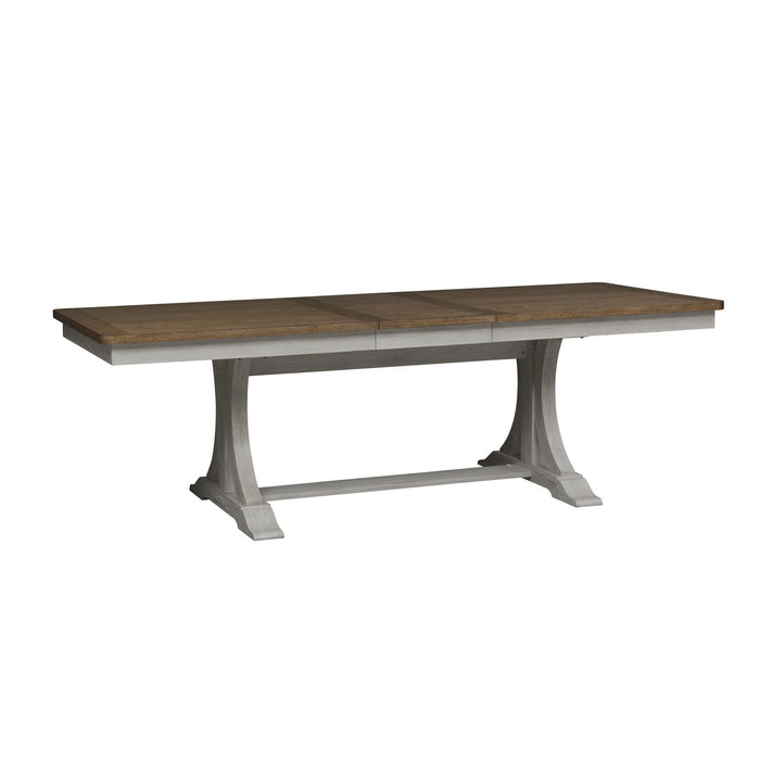 Farmhouse Reimagined Opt 6 Piece Trestle Table Set