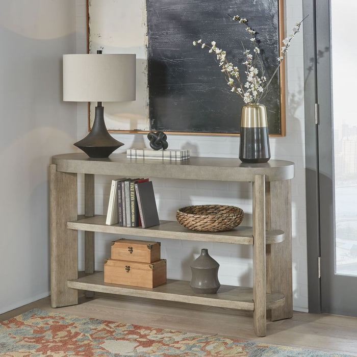 Liberty Furniture Affinity Sofa Table in Dusty Taupe with Concrete Top image