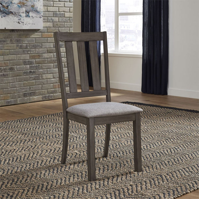 Liberty Furniture Tanners Creek Slat Back Side Chair (RTA) in Greystone (Set of 2)