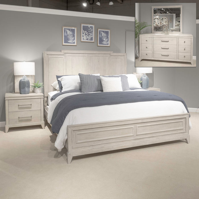 New Haven King California Panel Bed, Dresser & Mirror, Night Stand image
