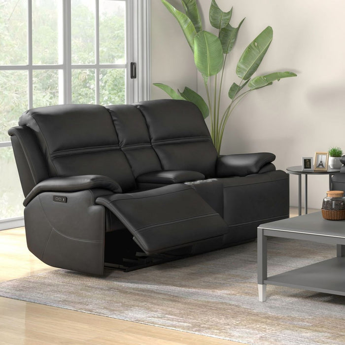 Liberty Furniture Bentley Loveseat w/Console P2 & ZG in Graphite
