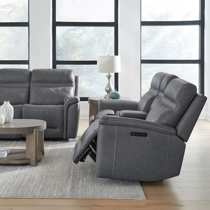 Cooper Loveseat w/Console P3 & ZG in Blue Gray