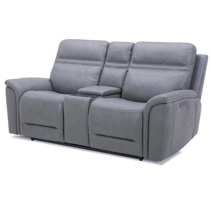 Cooper Loveseat w/Console P3 & ZG in Blue Gray