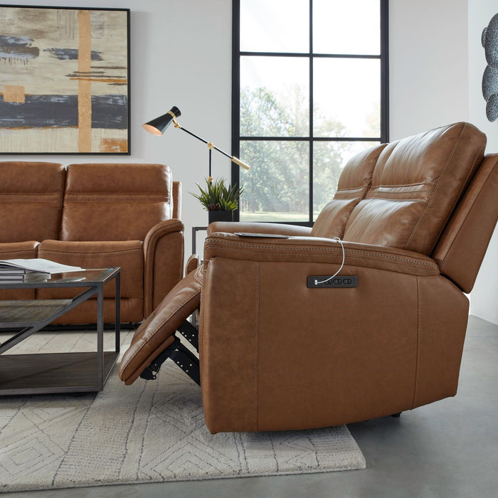 Cooper Loveseat w/Console P3 & ZG in Camel