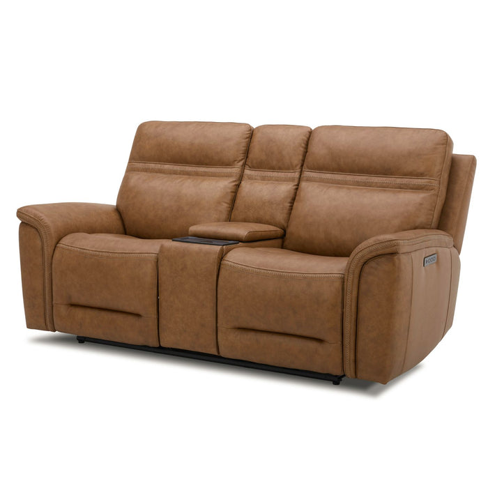 Cooper Loveseat w/Console P3 & ZG in Camel