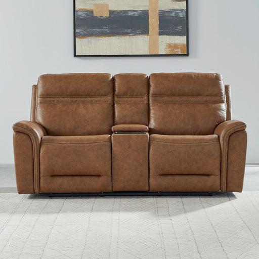 Liberty Furniture Cooper Loveseat w/Console P3 & ZG in Camel image