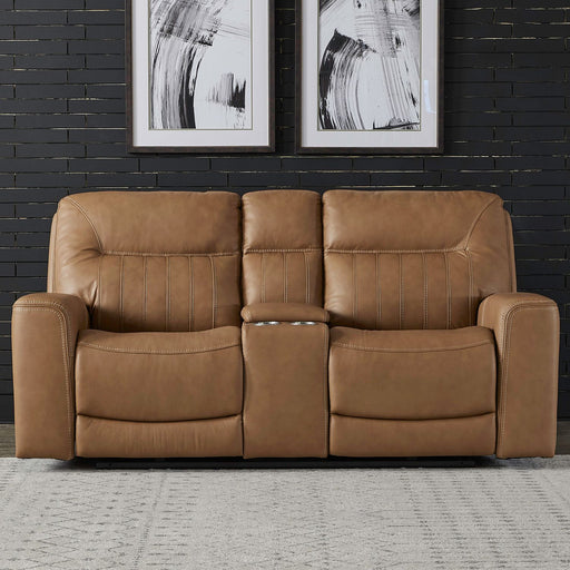 Liberty Furniture Bennett Loveseat with Console P2 & ZG in Butternut image