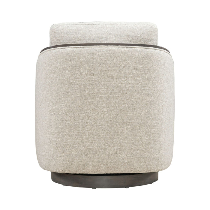 Nora Uph Swivel Accent Chair - Dark Brown image