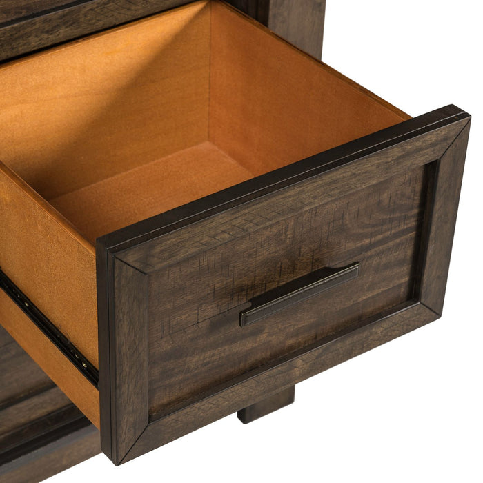 Thornwood Hills King Two Sided Storage Bed, Dresser & Mirror