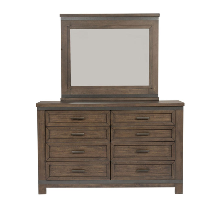 Thornwood Hills King Two Sided Storage Bed, Dresser & Mirror, Chest