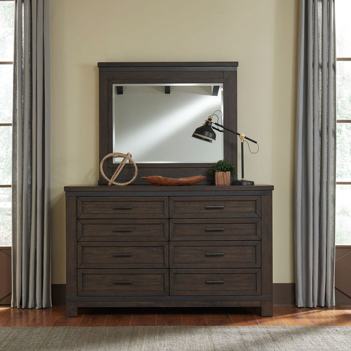 Thornwood Hills King Bookcase Bed, Dresser & Mirror, Night Stand