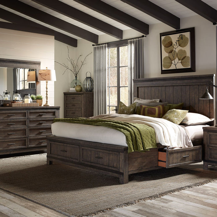 Thornwood Hills Queen Two Sided Storage Bed, Dresser & Mirror image