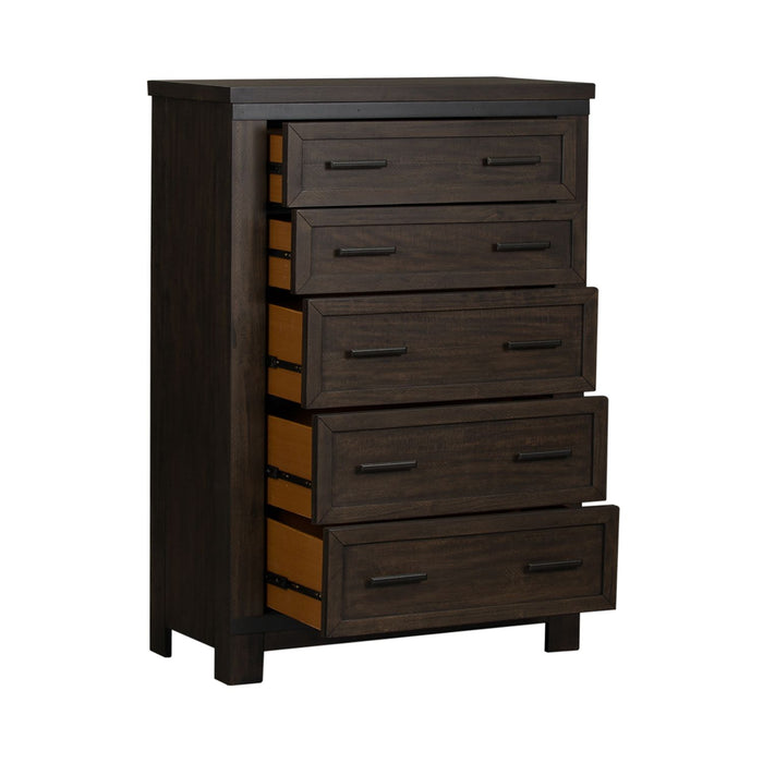 Thornwood Hills 5-Drawer Chest in Rock Beaten Gray