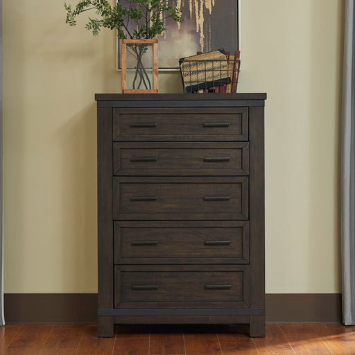 Thornwood Hills 5-Drawer Chest in Rock Beaten Gray image
