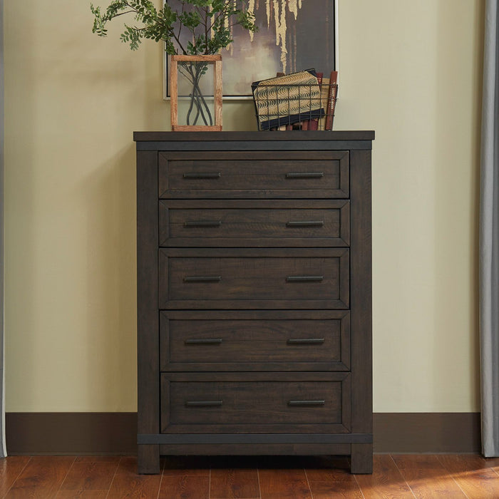 Thornwood Hills 5-Drawer Chest in Rock Beaten Gray image