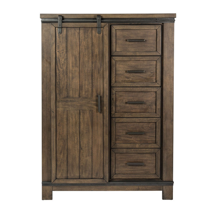 Thornwood Hills Sliding Door Chest in Rock Beaten Gray