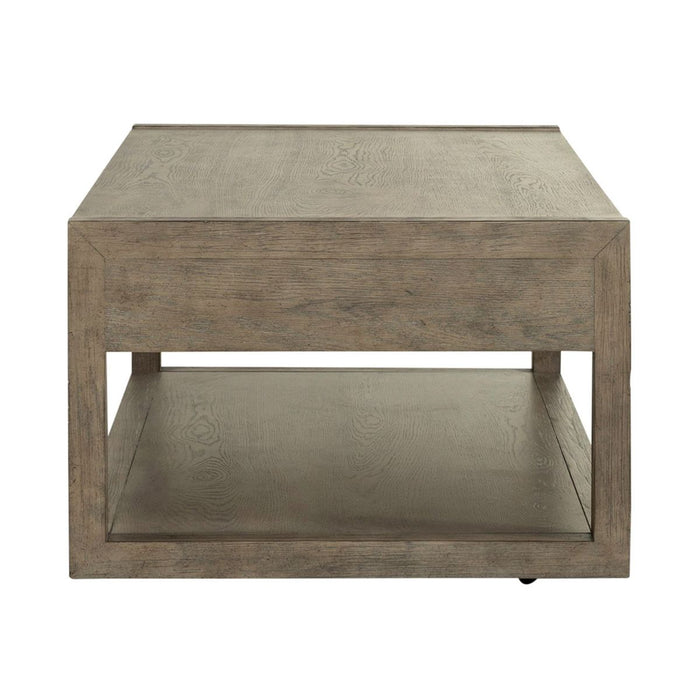 Liberty Furniture Bartlett Field Cocktail Table in Dusty Taupe