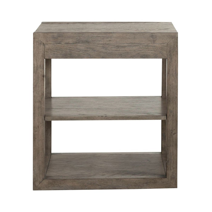 Liberty Furniture Bartlett Field Chairside Table in Dusty Taupe