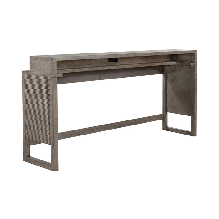 Liberty Furniture Bartlett Field Console Bar Table in Dusty Taupe