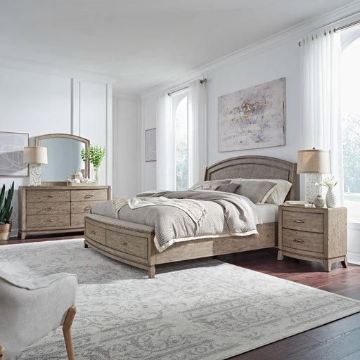 Avalon Queen Panel Storage Bed, Dresser & Mirror, NS image