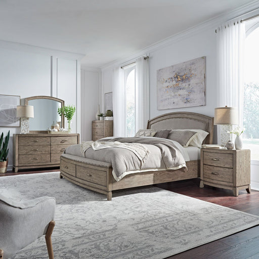 Avalon Queen Uph Storage Bed, Dresser & Mirror, Chest, Night Stand image