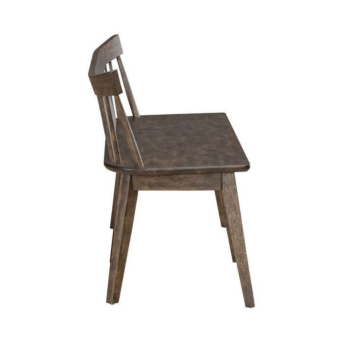 Midland Falls Spindle Back Bench in Rustic Brown