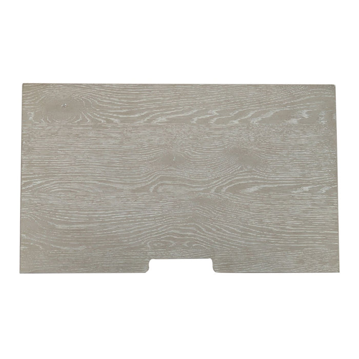 Belmar 3 Drawer Nightstand in Washed Taupe and Silver Champagne