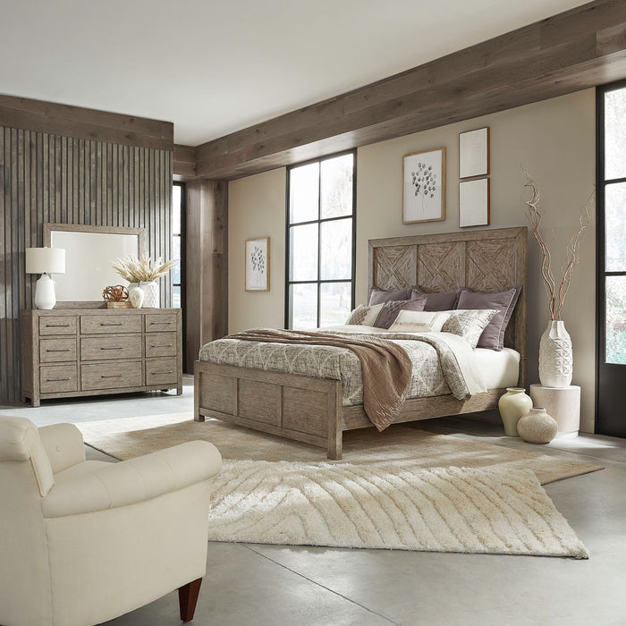 Skyview Lodge King Panel Bed, Dresser & Mirror image