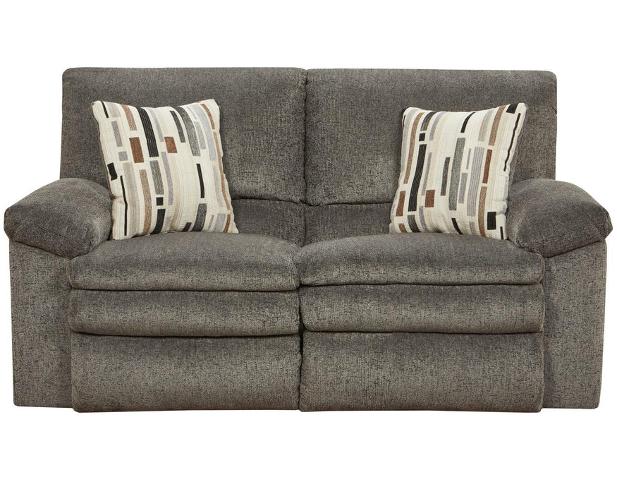 Catnapper Furniture Tosh Power Reclining Loveseat in Pewter/CafÃ©