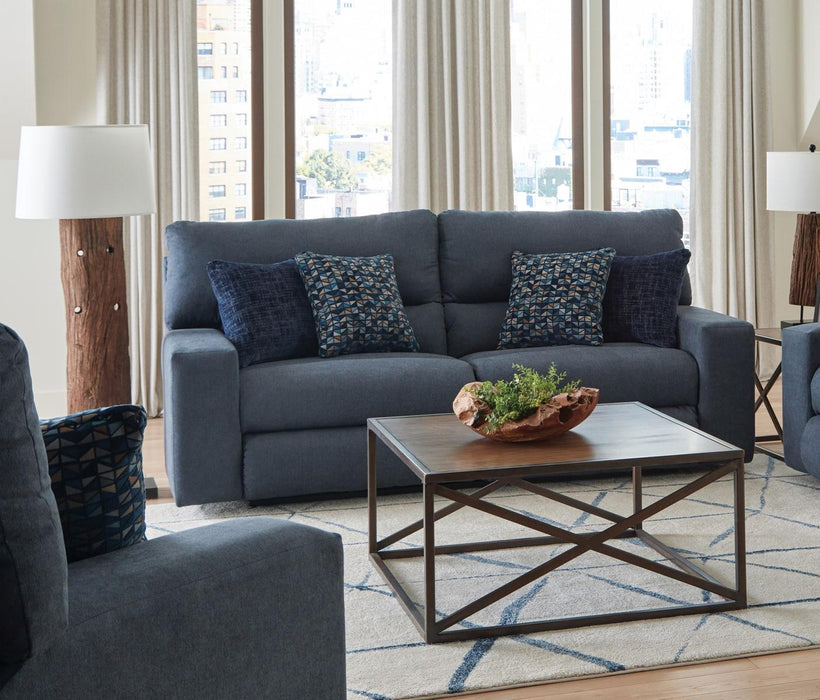 Catnapper Reese Power Headrest Reclining Sofa in Jeans/Navy 61461