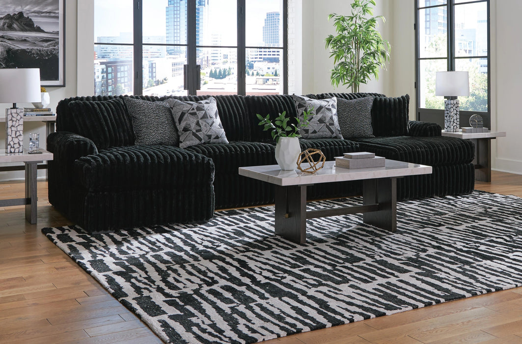 Midnight-Madness Double Chaise Sectional